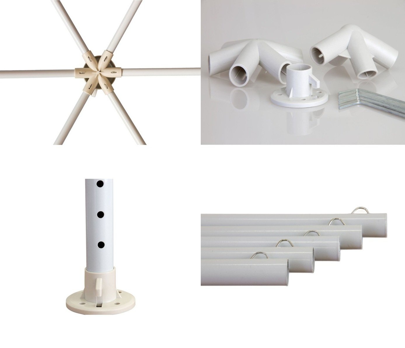 Party tent - 400 cm diameter - 200-250 cm hoog - rits ingang