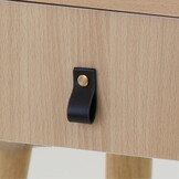 Kaptafel met spiegel - make up tafel - 2 lades - hout