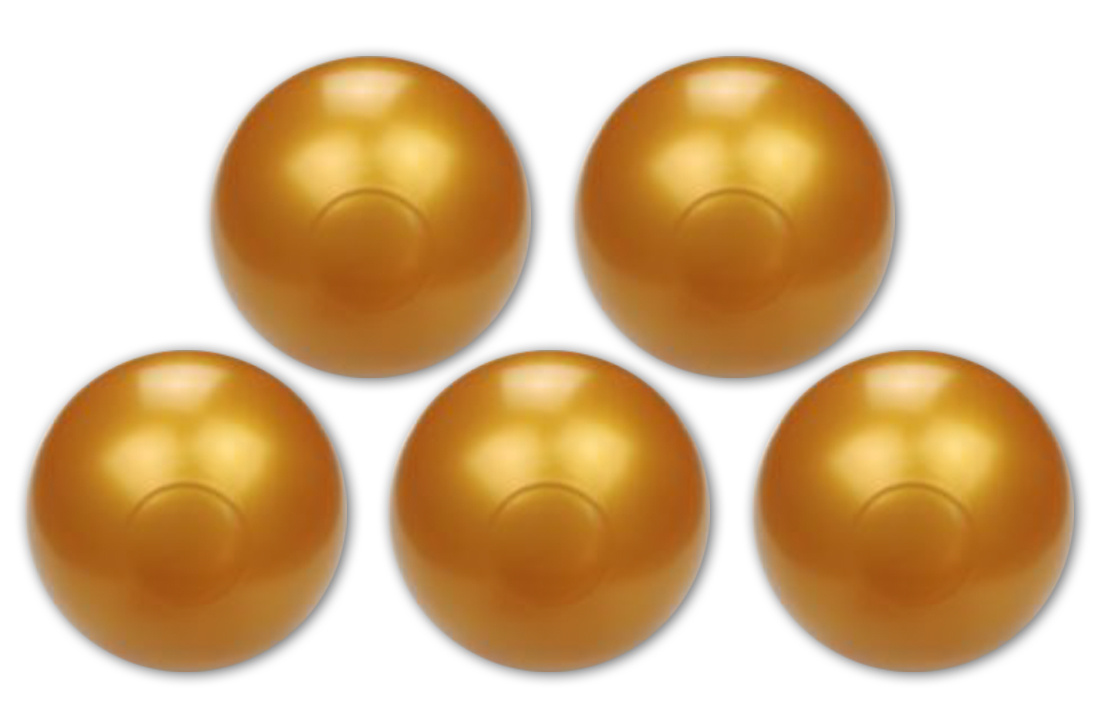 Ballenbak ballen goud (70mm) 1000 stuks