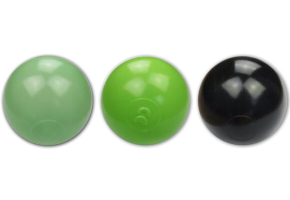 Ballenbak ballen 1000 stuks 7cm, lichtgroen, groen, zwart