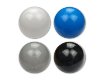 Ballenbak ballen 300 stuks 7cm, wit, blauw, grijs, zwart