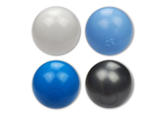 Ballenbak ballen 300 stuks 7cm, wit, lichtblauw, grijs, blauw