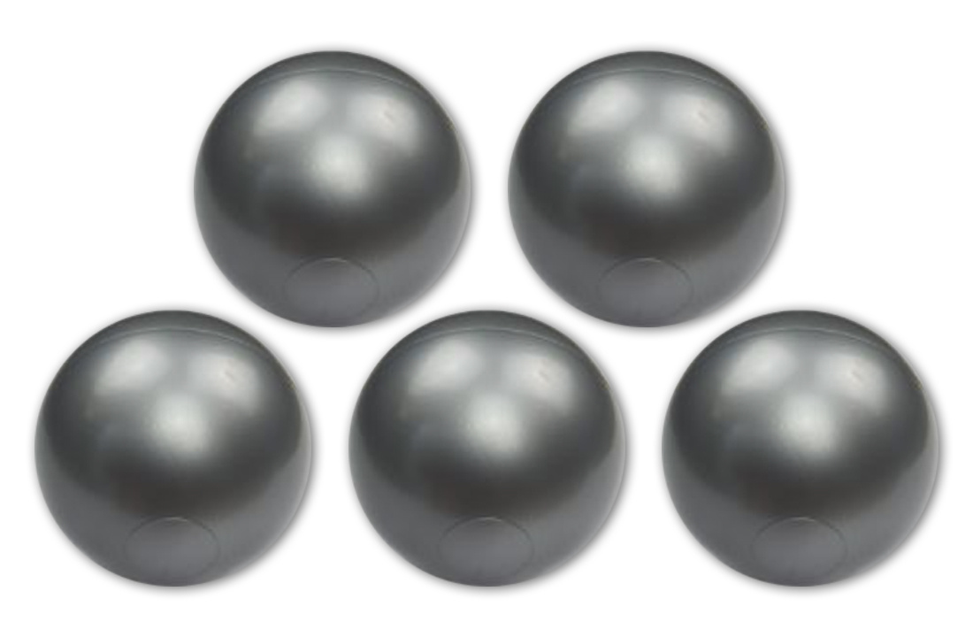 Ballenbak ballen zilver (70mm) 100 stuks