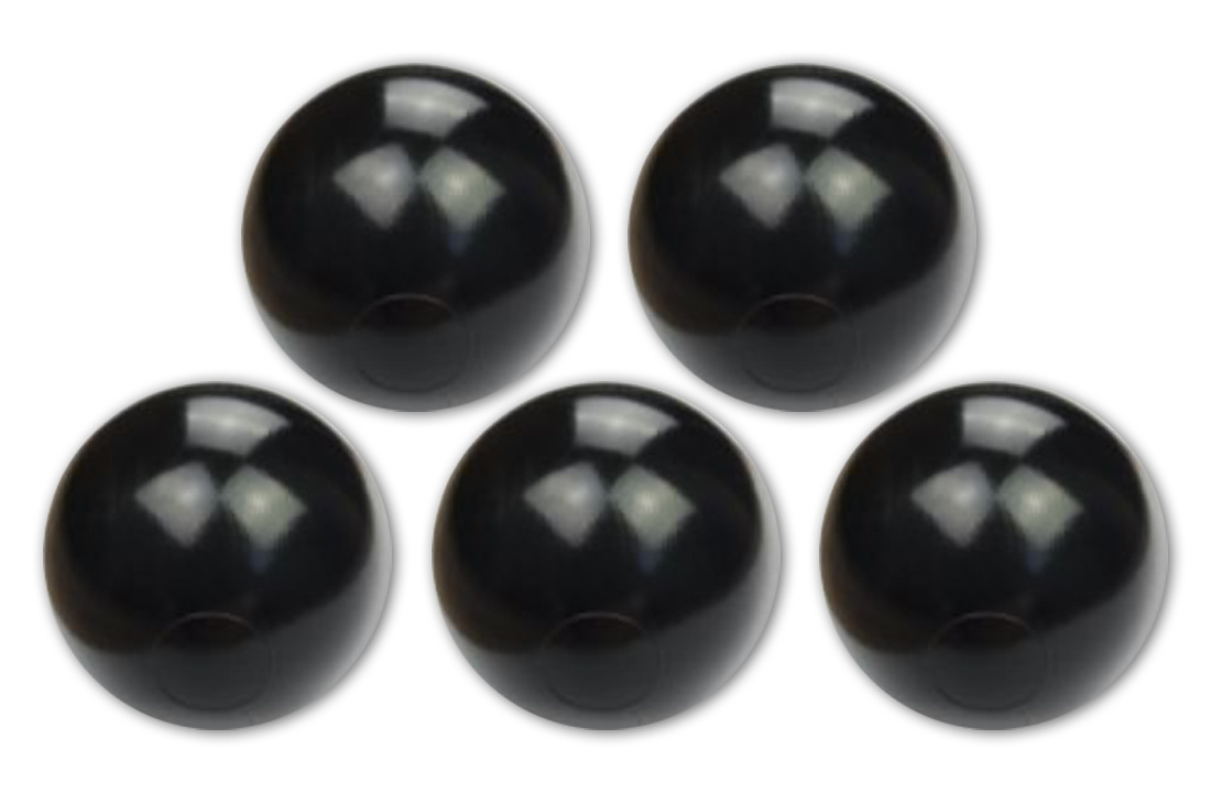 Ballenbak ballen zwart (70mm) 100 stuks