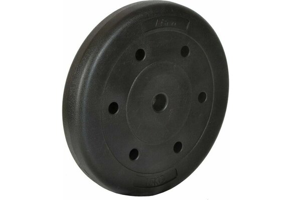 Halterschijf 15 kg – zwart  - diameter gat 26,5 mm