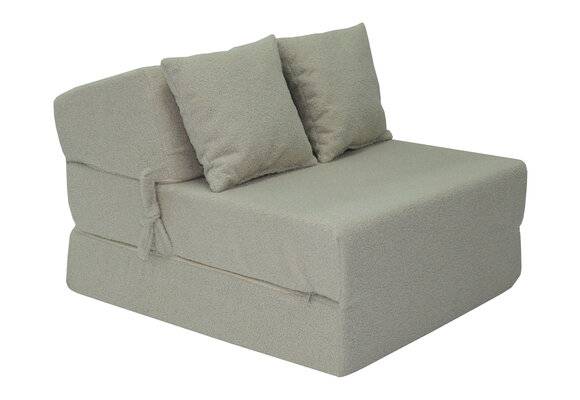 Opvouwbaar matras - logeermatras - 200x70x15cm - boucle - beige