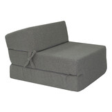 Opvouwbaar matras - logeermatras - 200x70x15cm - boucle - grijs