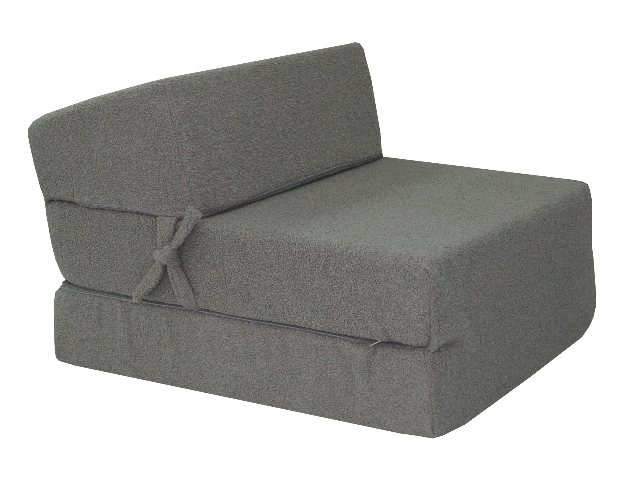 Opvouwbaar matras - logeermatras - 200x70x15cm - boucle - grijs