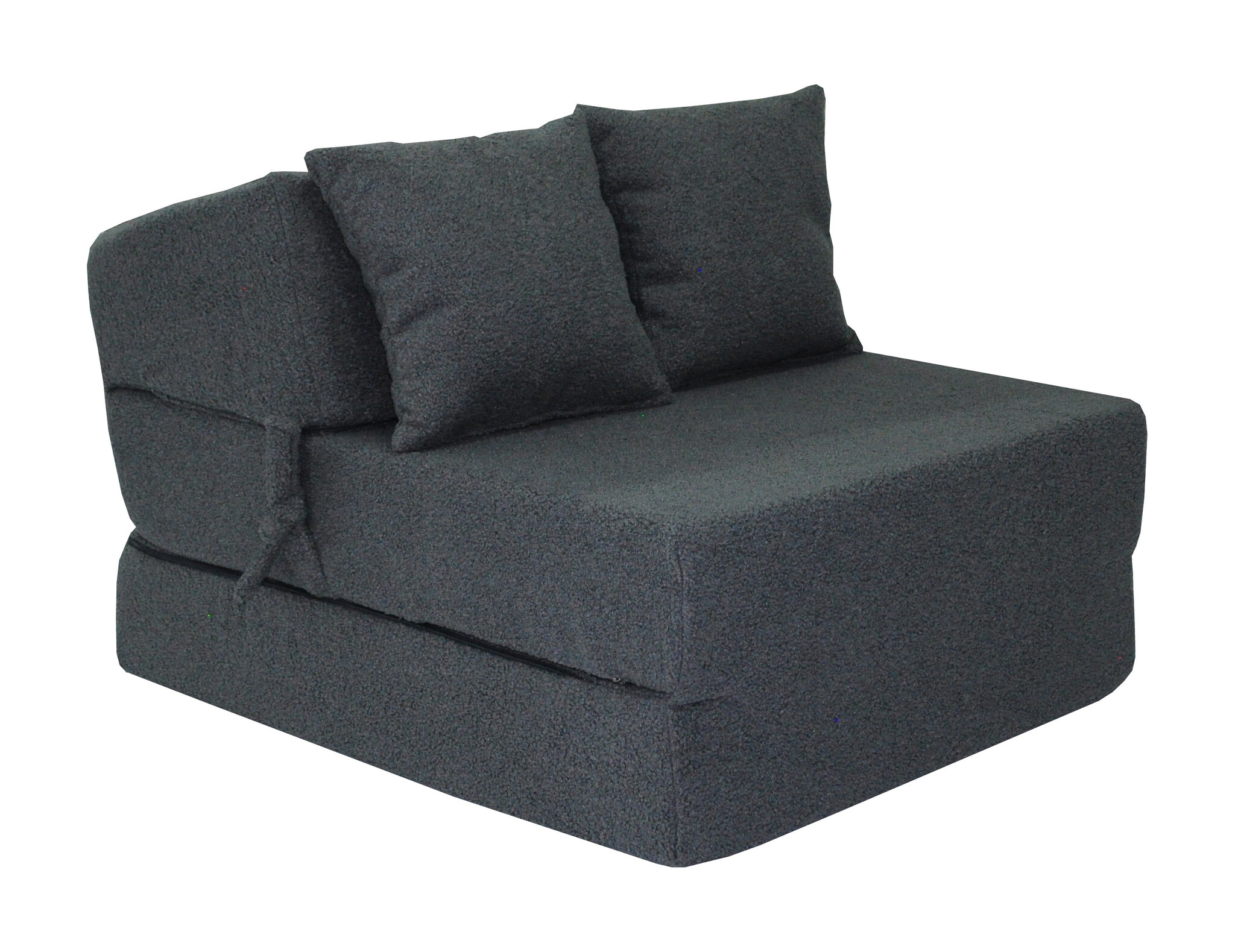 Opvouwbaar matras - 200x70x15cm - boucle - antraciet