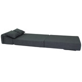 Opvouwbaar matras - 200x70x15cm - boucle - antraciet