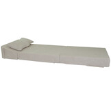 Opvouwbaar matras - 200x70x15cm - velvet dot - creme