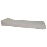 Opvouwbaar matras - 200x70x15cm - velvet dot - creme