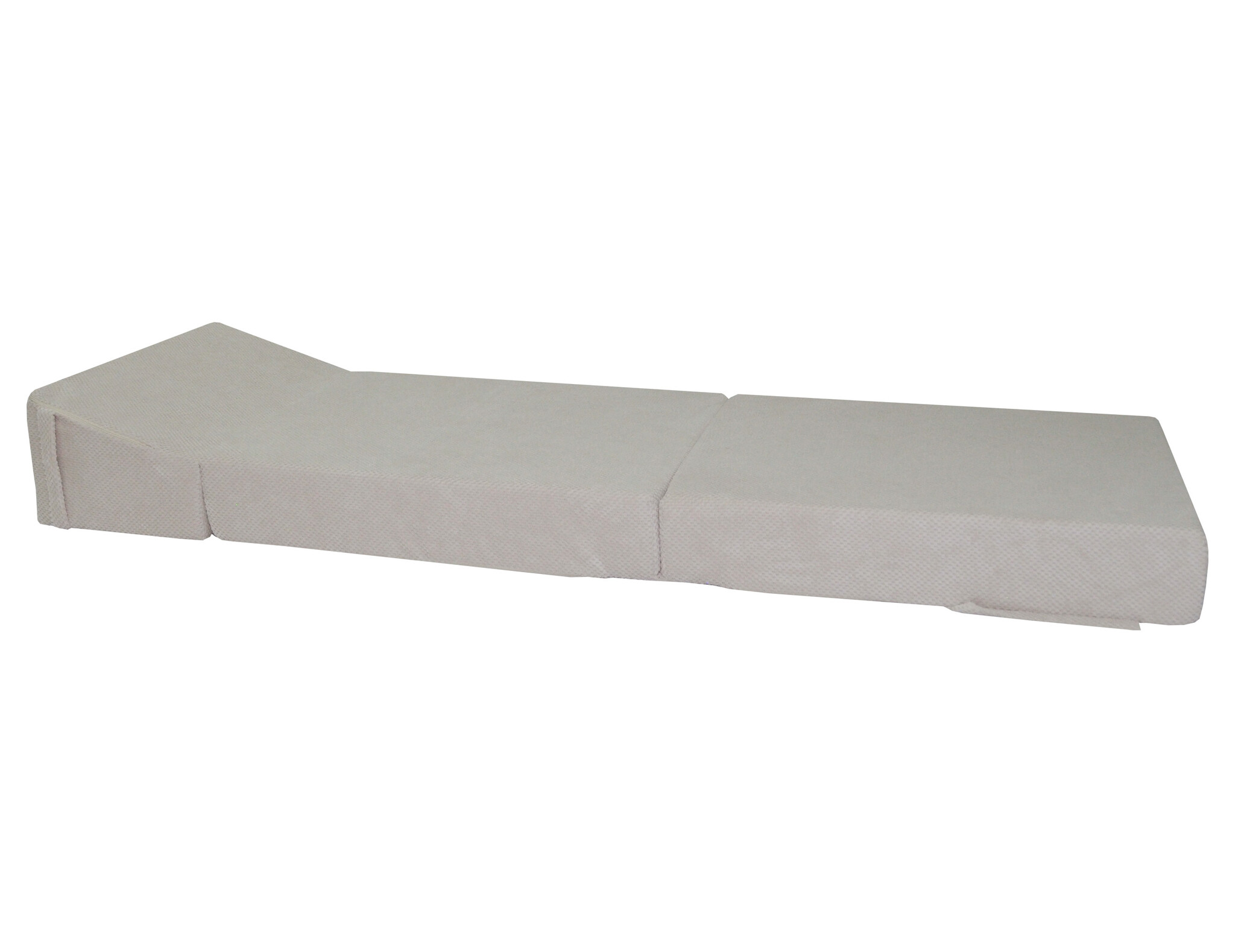 Opvouwbaar matras - 200x70x15cm - velvet dot - creme