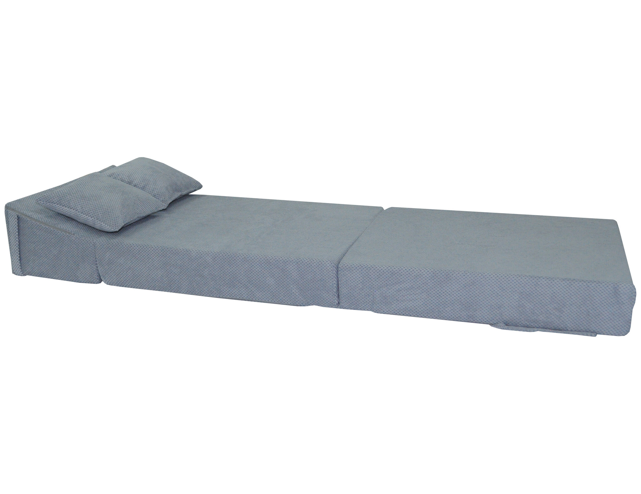 Opvouwbaar matras - 200x70x15cm - velvet dot - grijs