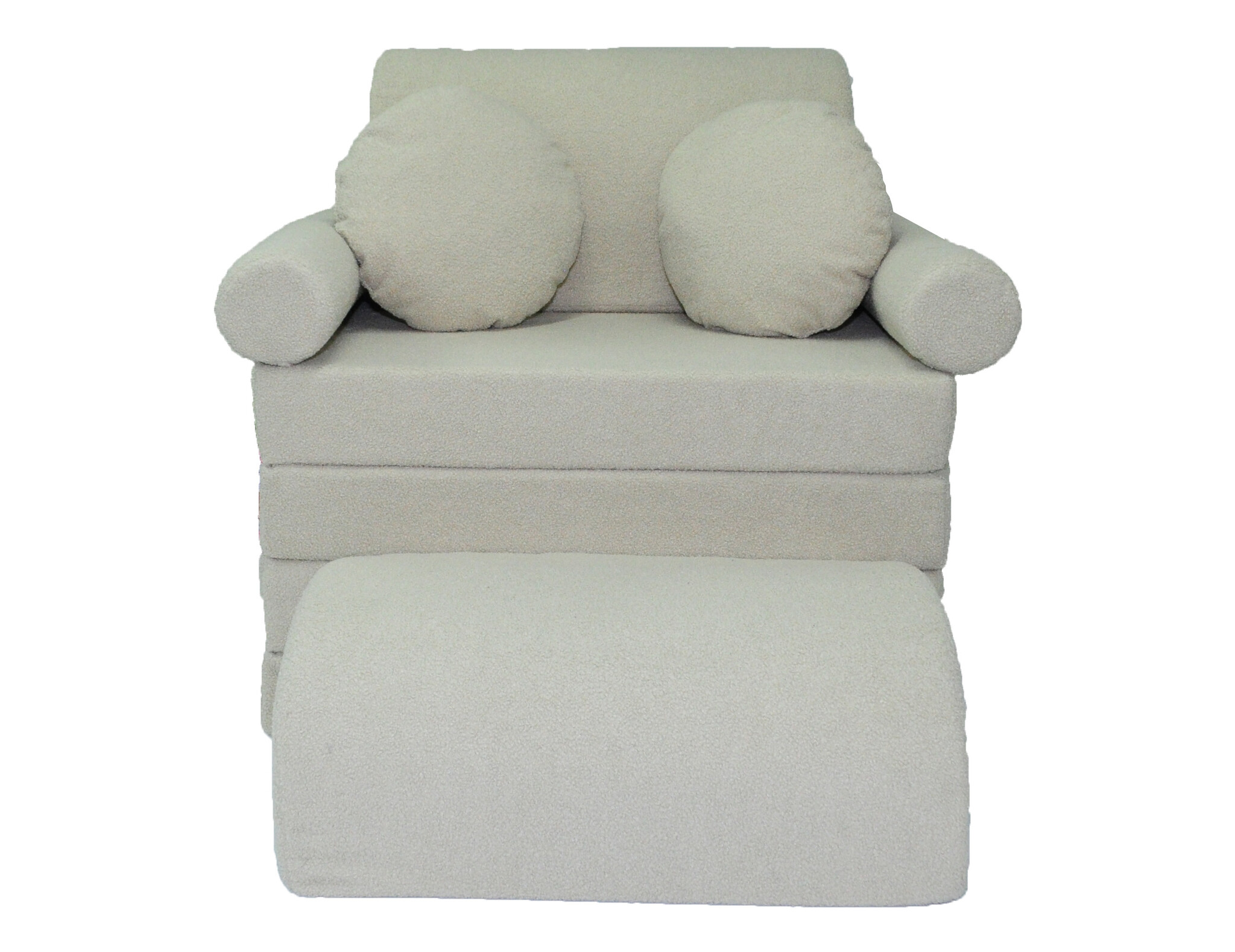 Speelbank NINO - kinderbank - modulair - teddy stof - beige