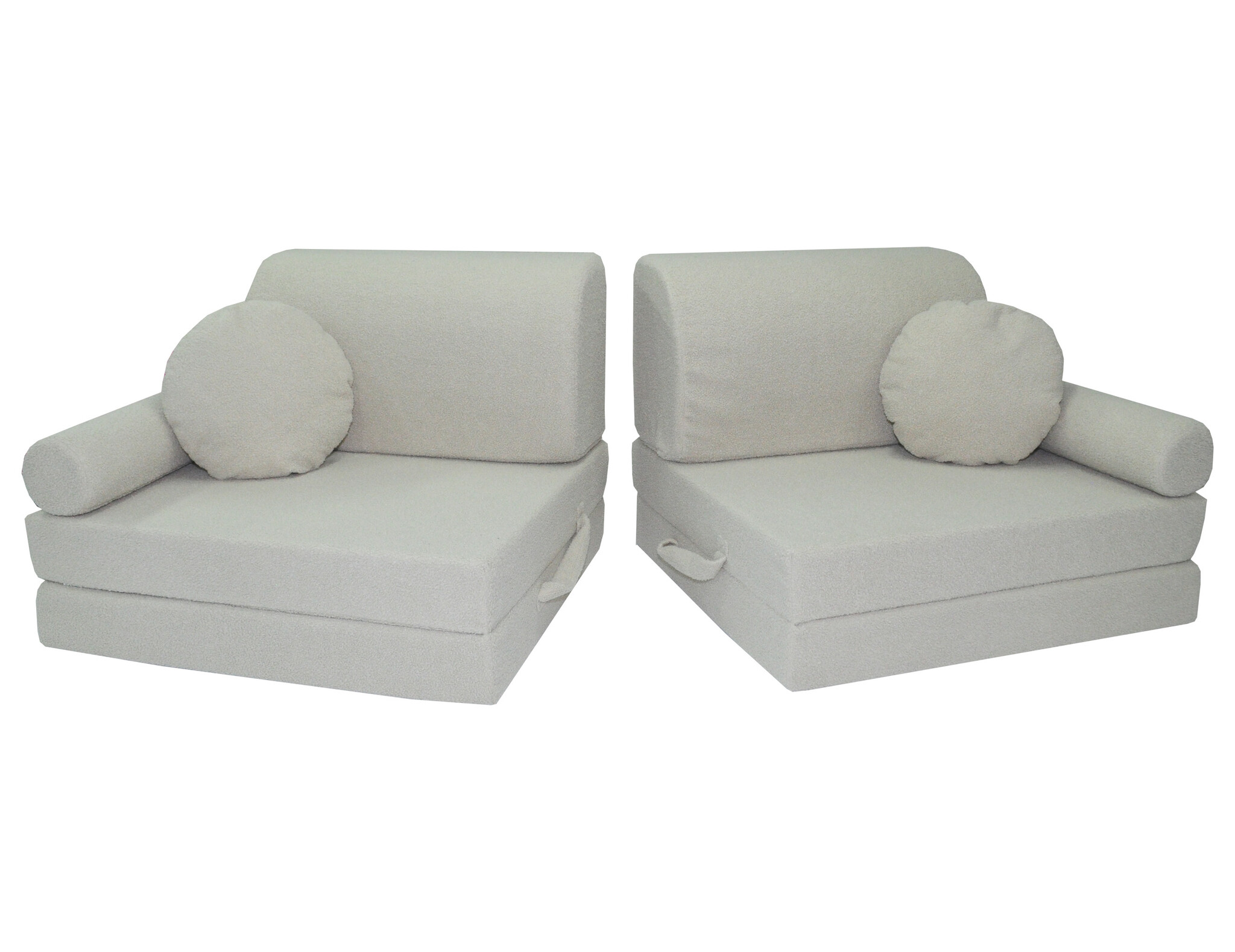 Speelbank NINO - kinderbank - modulair - teddy stof - beige
