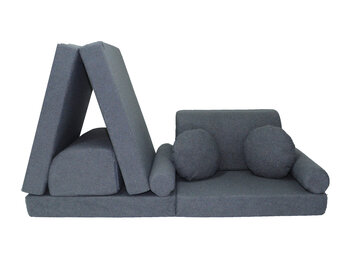 Speelbank NINO - kinderbank - modulair - teddy - donkergrijs