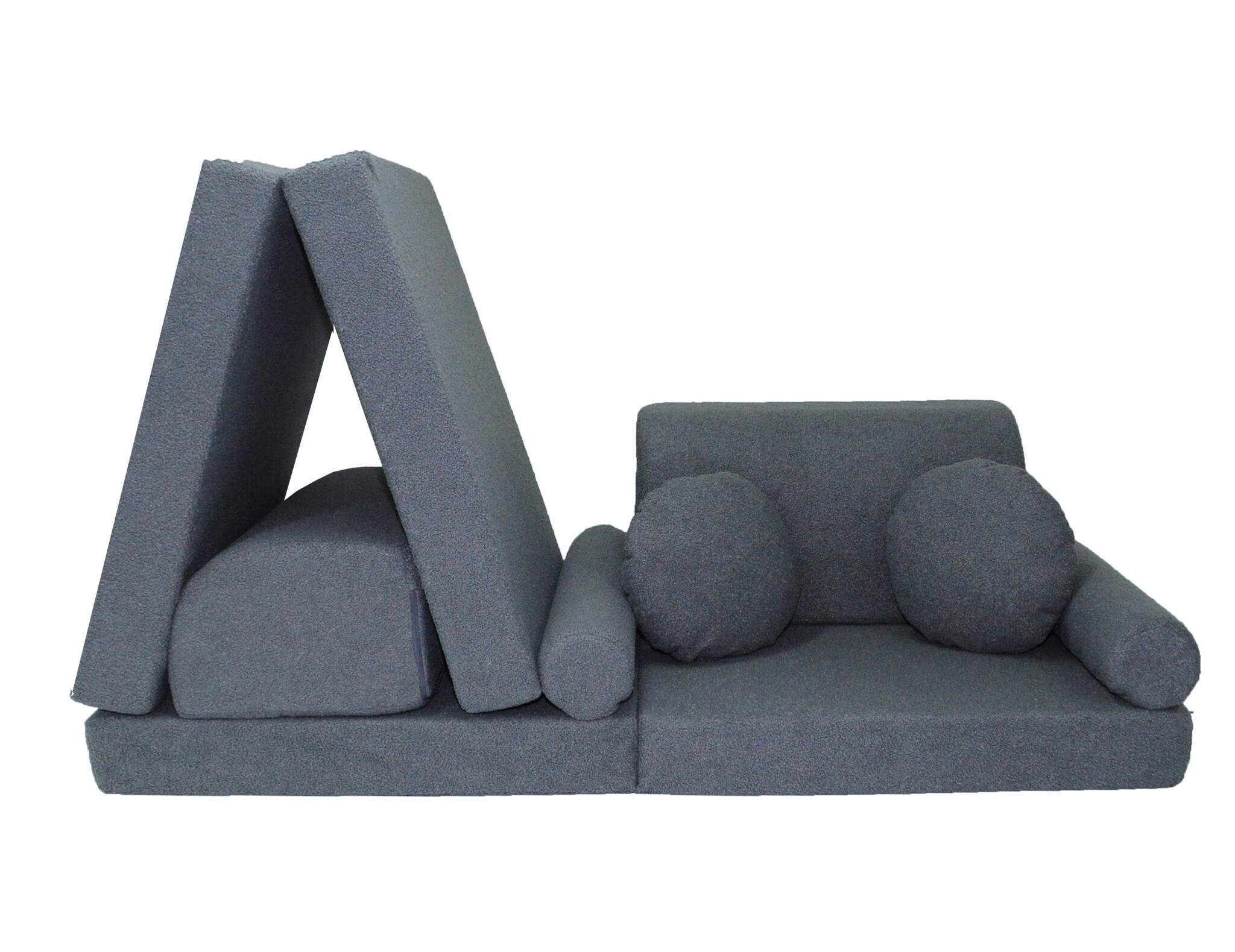 Speelbank NINO - kinderbank - modulair - teddy - donkergrijs