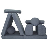 Speelbank NINO - kinderbank - modulair - teddy - donkergrijs