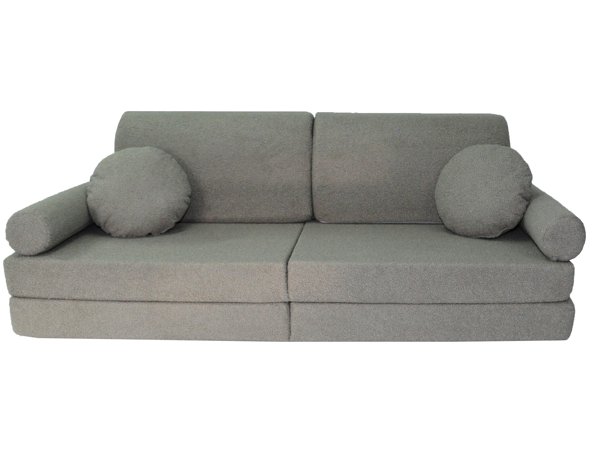 Speelbank NINO - kinderbank - modulair - teddy stof - grijs