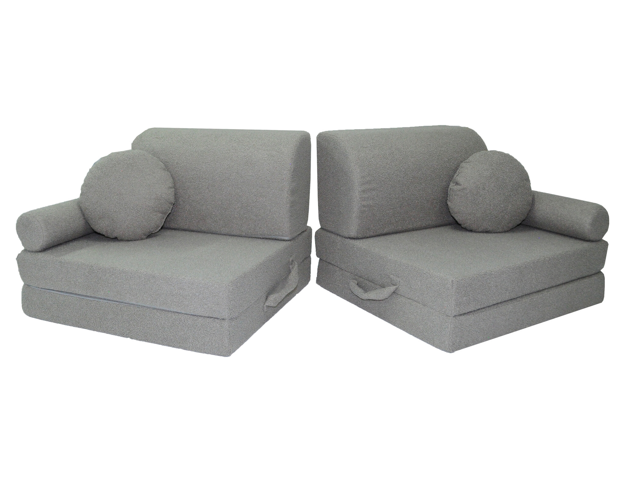 Speelbank NINO - kinderbank - modulair - teddy stof - grijs