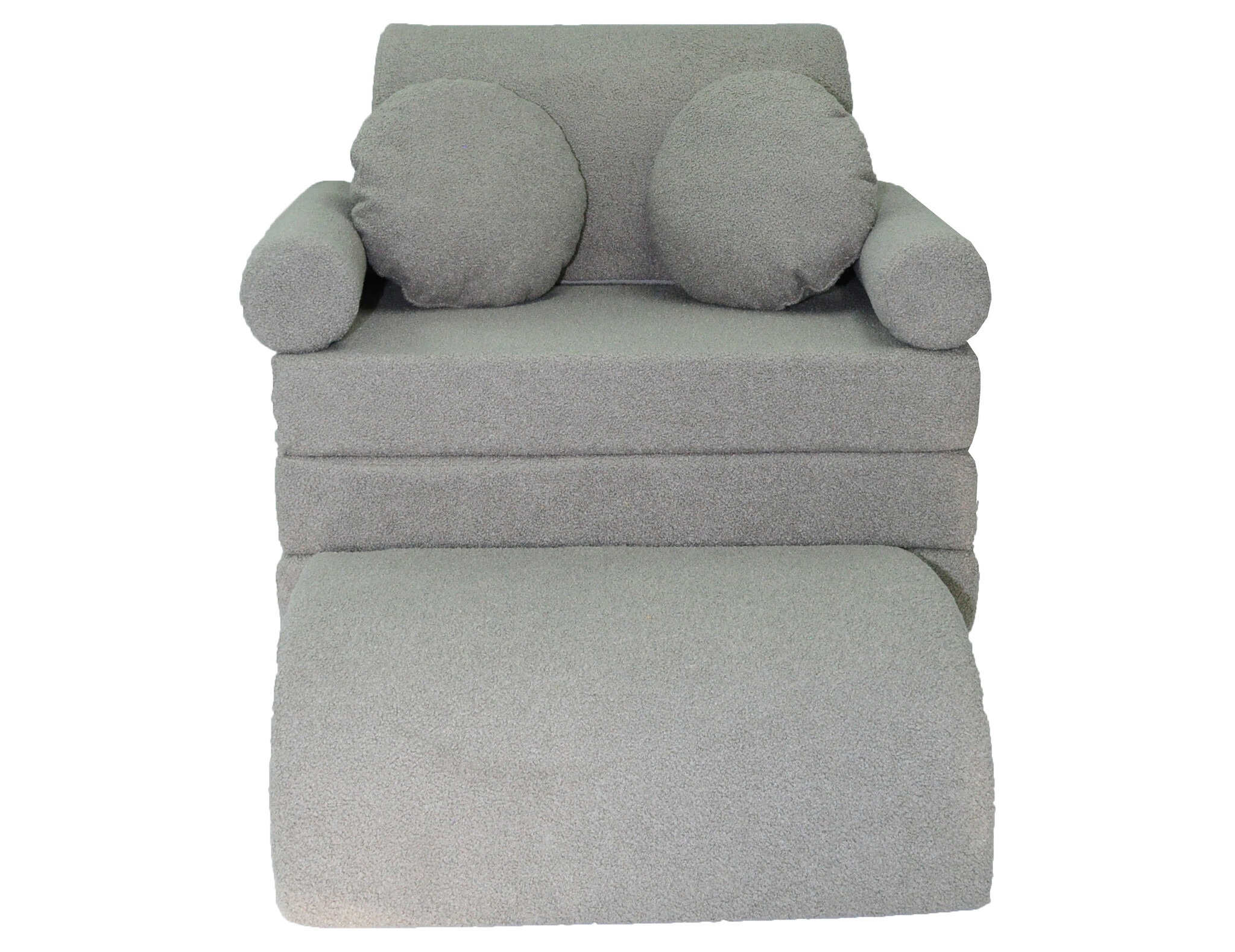 Speelbank NINO - kinderbank - modulair - teddy stof - grijs