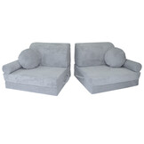 Speelbank NINO - kinderbank - modulair - dot stof - lichtgrijs