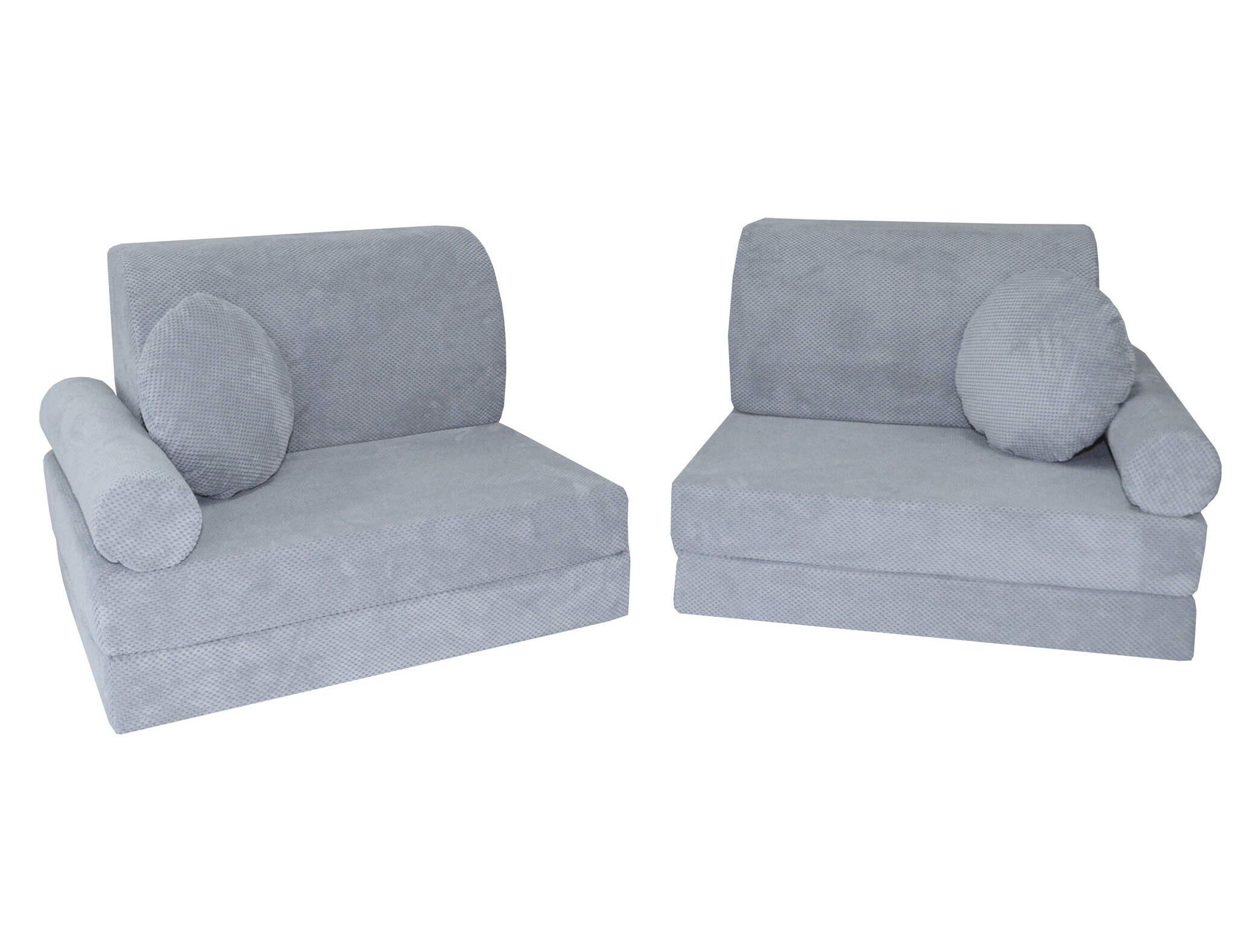 Speelbank NINO - kinderbank - modulair - dot stof - lichtgrijs