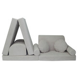 Speelbank NINO - kinderbank - modulair - dot stof - crème