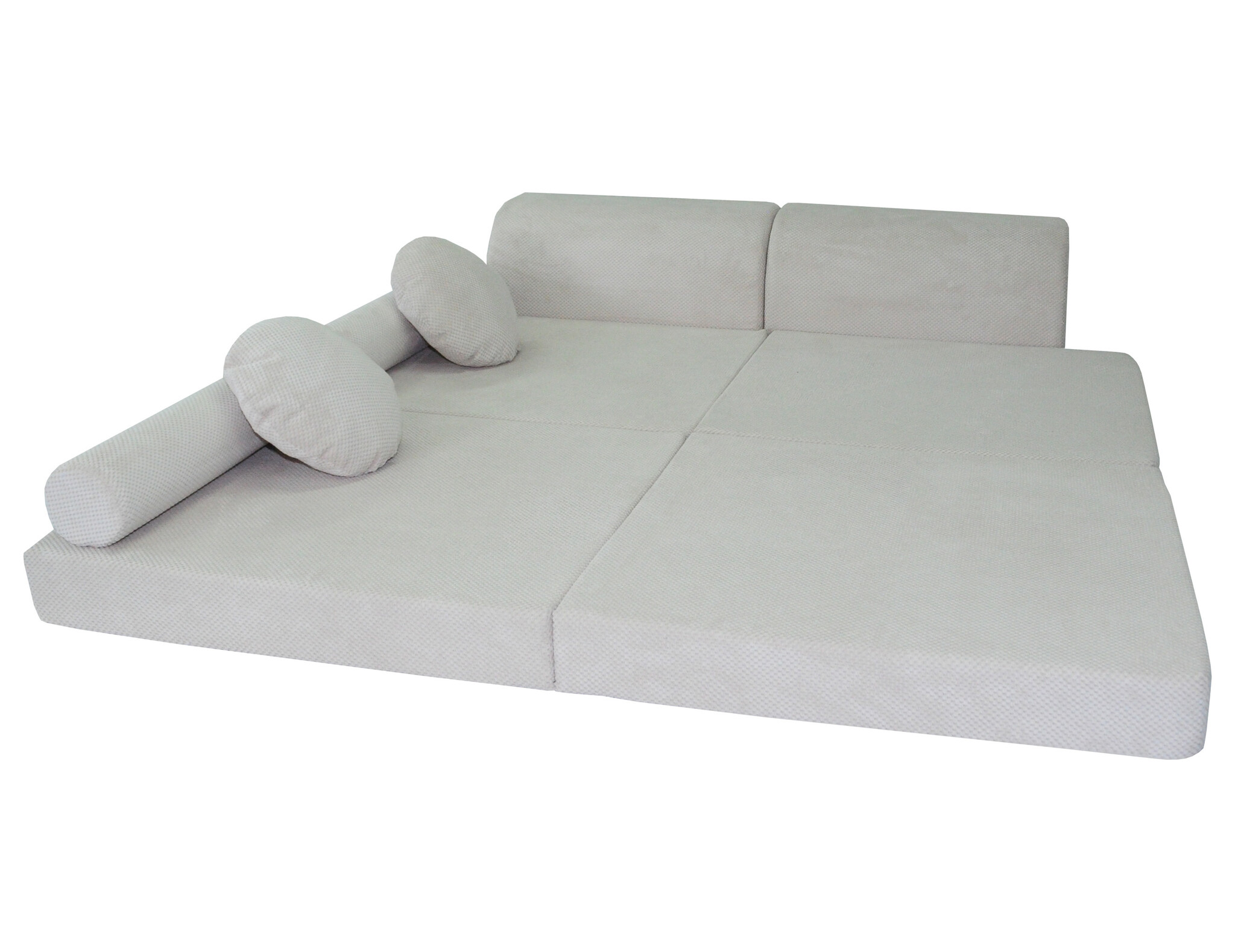 Speelbank NINO - kinderbank - modulair - dot stof - crème