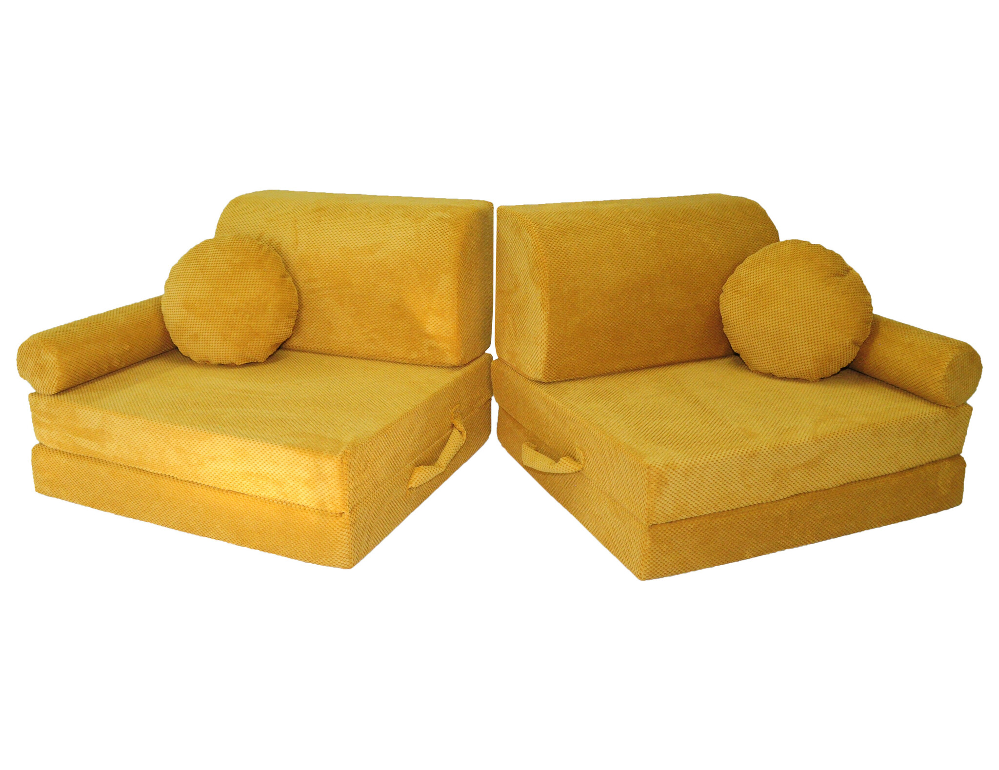 Speelbank NINO - kinderbank - modulair - dot stof - honinggeel