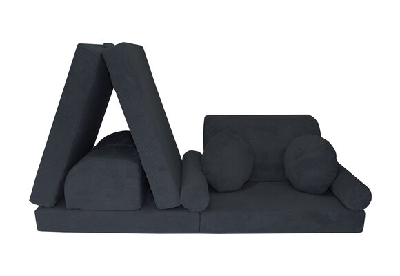 Speelbank NINO - kinderbank - modulair - dot stof - grafiet