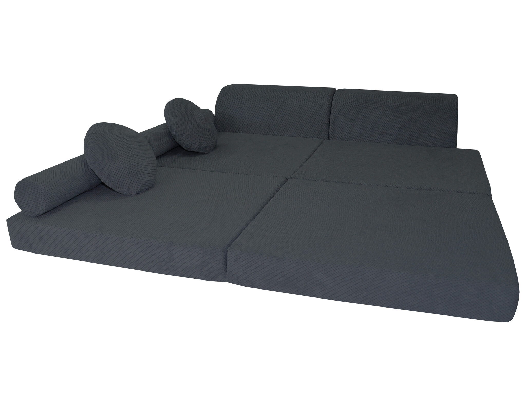 Speelbank NINO - kinderbank - modulair - dot stof - grafiet