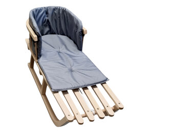 Kussen voor op de slee - comfortabel & waterdicht - grijs