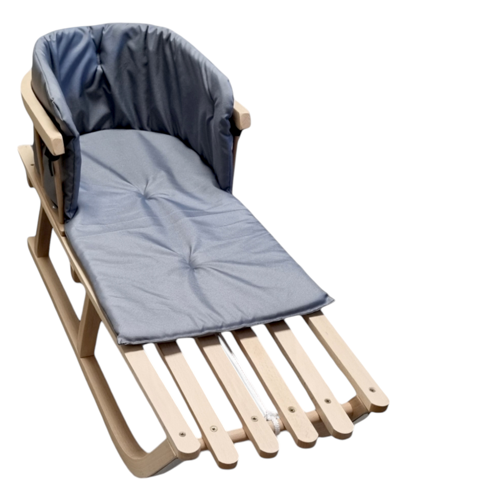 Kussen voor op de slee - comfortabel & waterdicht - grijs