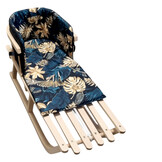 Kussen voor op de slee - waterdicht - bladeren patroon groen