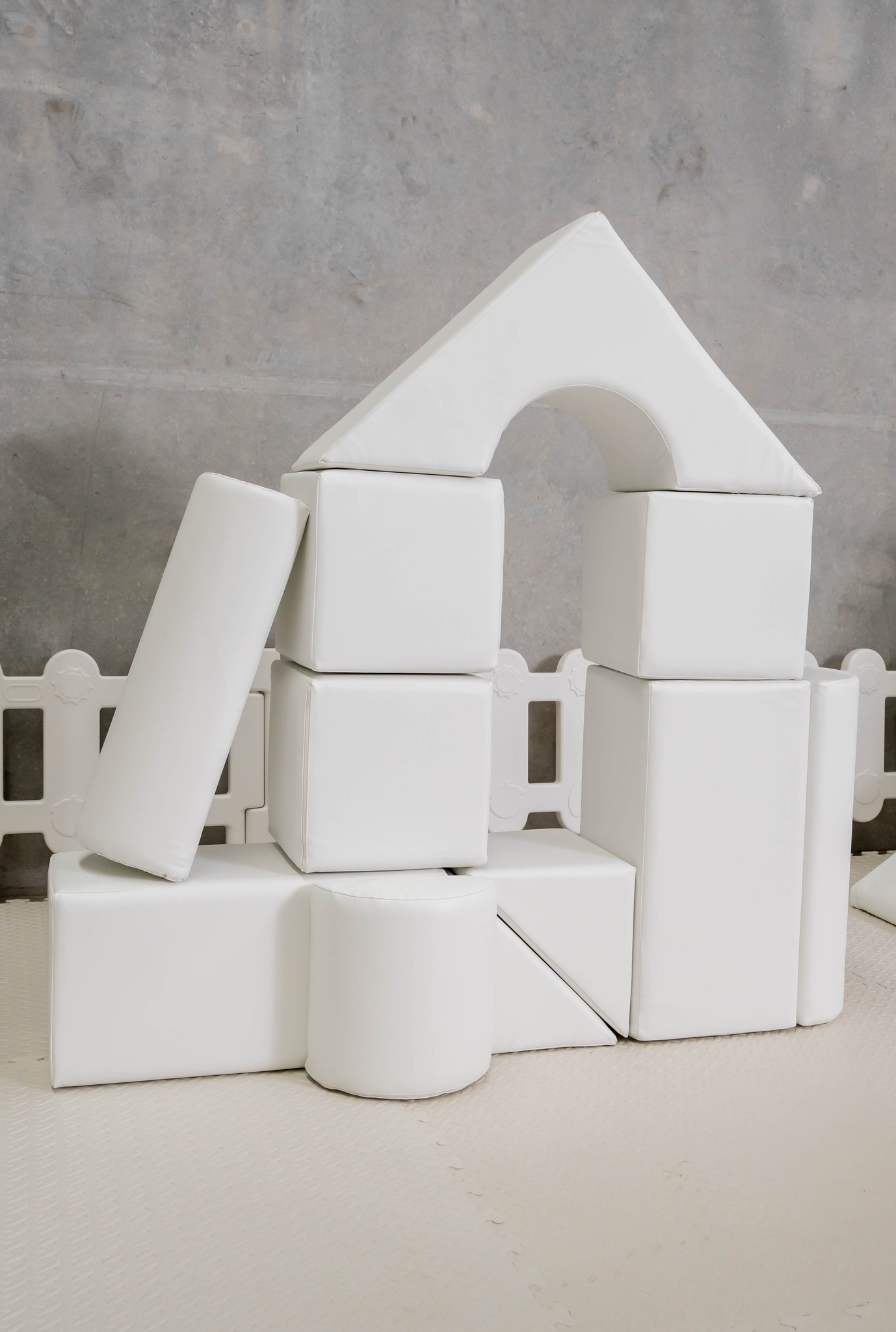 Foam blokken - soft play set - 11 stuks - wit