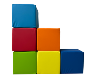 Foam blokken - soft play bouwblokken - 6 delig - multicolor