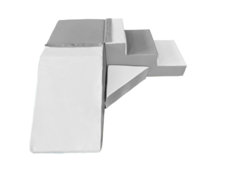 Speelset schuimblokken met glijbaan wit & grijs