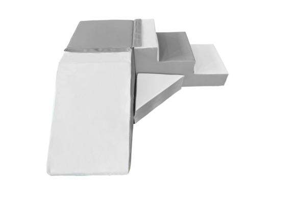 Speelset schuimblokken met glijbaan wit & grijs