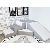 Speelset schuimblokken met glijbaan wit & grijs