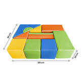 Foam blokken - soft play - 15 stuks - groen geel oranje blauw