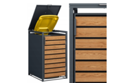 Container ombouw - 1 container - 68x80x116cm - antraciet houtlook