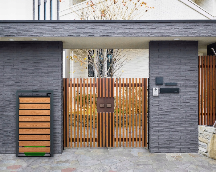 Container ombouw - 1 container - 68x80x116cm - antraciet houtlook