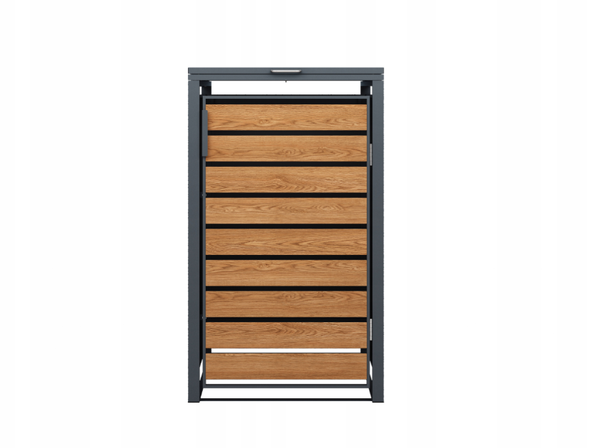 Container ombouw - 1 container - 68x80x116cm - antraciet houtlook