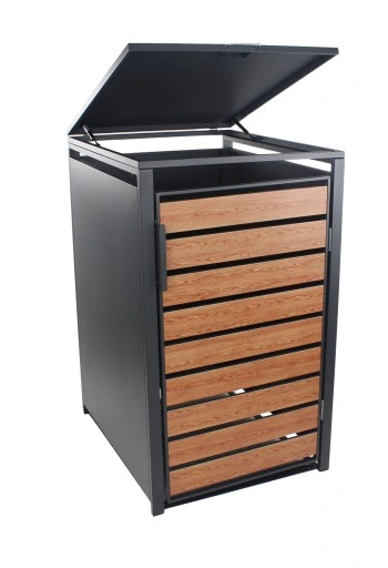 Container ombouw - 1 container - 68x80x116cm - antraciet houtlook