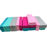 Foam blokken - Jenga - 15 delig - blauw roze paars turkoois