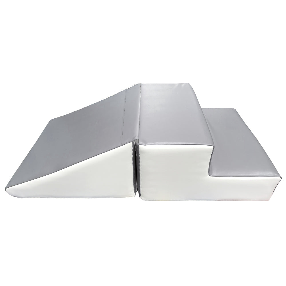 Schuimblokken miniglijbaan - 25 cm hoog - creme