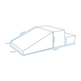 Schuimblokken miniglijbaan - 25 cm hoog - creme