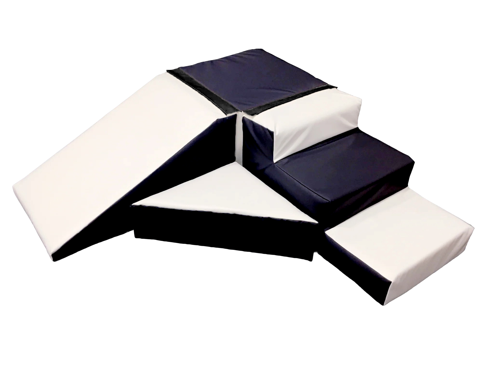 Glijbaan binnen - foam blokken - 40cm hoog - zwart wit